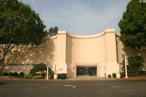 San Diego Automotive Museum building in Balboa Park. San Diego, CA.