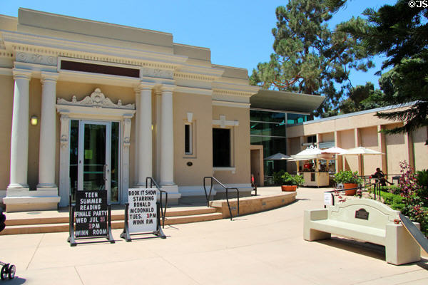 Coronado Public Library (1909) (640 Orange Ave.) West Plaza Park. Coronado, CA. Architect: Harrison Albright.