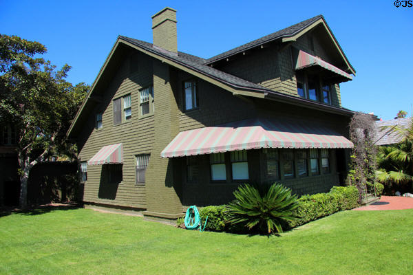 Shingle-style house (1925) (667 Ocean Blvd.). Coronado, CA.