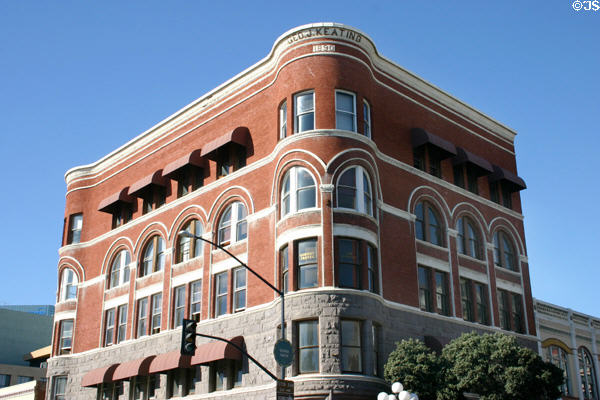 George J. Keating Building (1890) (432 F St.) in Gaslamp Quarter. San Diego, CA. Architect: Reid Brothers.