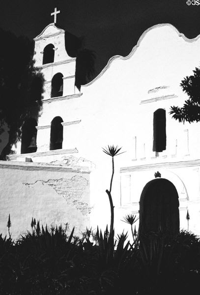 San Diego de Alcala Mission (1769) the first in California. San Diego, CA. On National Register.