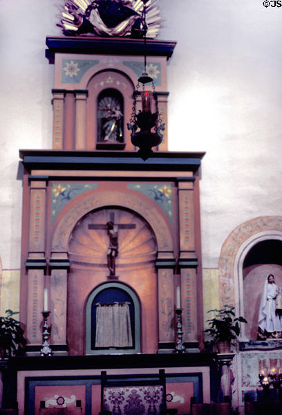 High altar in San Diego Mission. San Diego, CA.