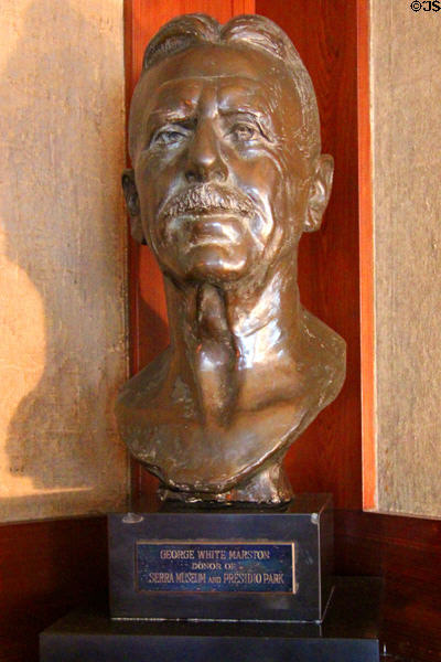 Bust of George White Marston at Marston House Museum. San Diego, CA.