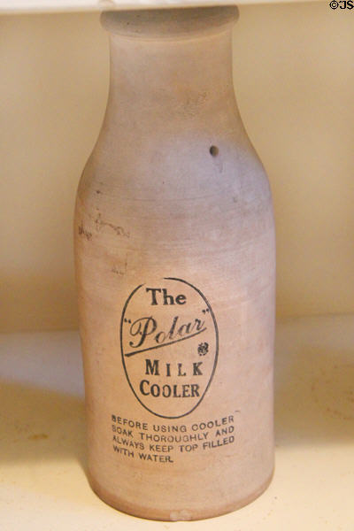 The Polar Milk Cooler bottle at Marston House Museum. San Diego, CA.