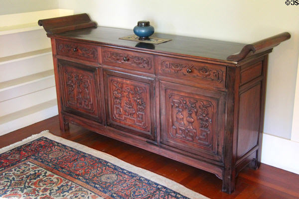 Chinese-style sideboard at Marston House Museum. San Diego, CA.