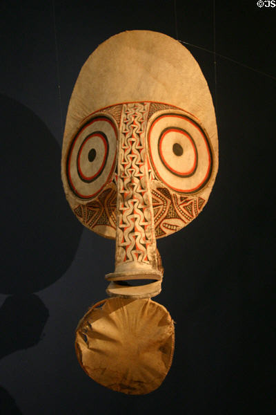 Ritual mask from New Britain Island of Papua New Guinea at Mingei Museum. San Diego, CA.