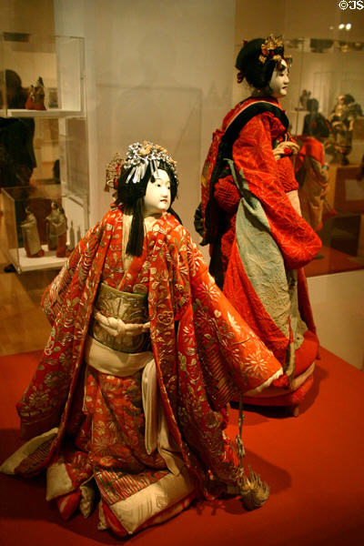 Japanese puppets (Meiji late 19thC) at Mingei Museum. San Diego, CA.