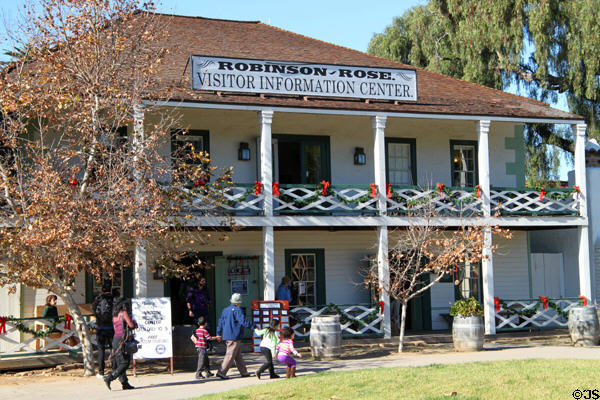 Robinson-Rose House (1853) now Visitor Information Center in Old Town. San Diego, CA.