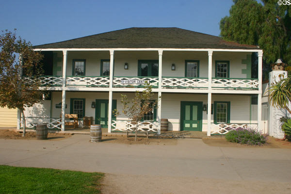 Reconstructed Robinson Rose House (1853) now Old Town Visitor Center. San Diego, CA.