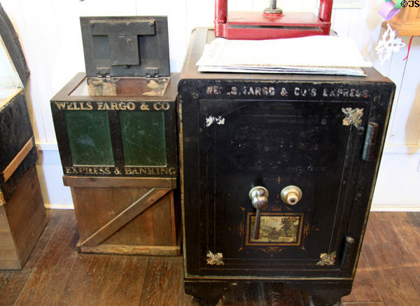 Wells Fargo strong box & safe (1885) by Herring, Hall, Marvin & Co. in Wells Fargo History Museum in Old Town. San Diego, CA.