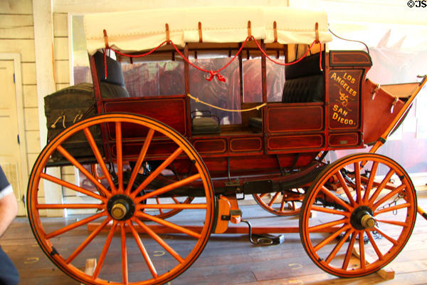 Los Angeles to San Diego stage coach at Seeley Stable Museum in Old Town. San Diego, CA.