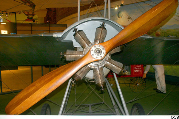 Deperdussin (1911) Type Militaire SPAD monoplane engine detail at San Diego Aerospace Museum. San Diego, CA.