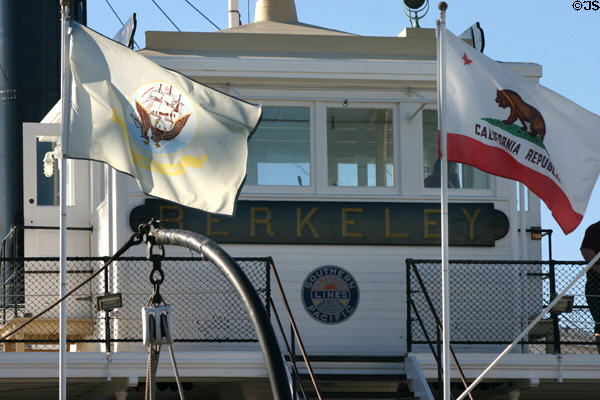 Bridge of passenger ferry Berkeley at Maritime Museum. San Diego, CA.