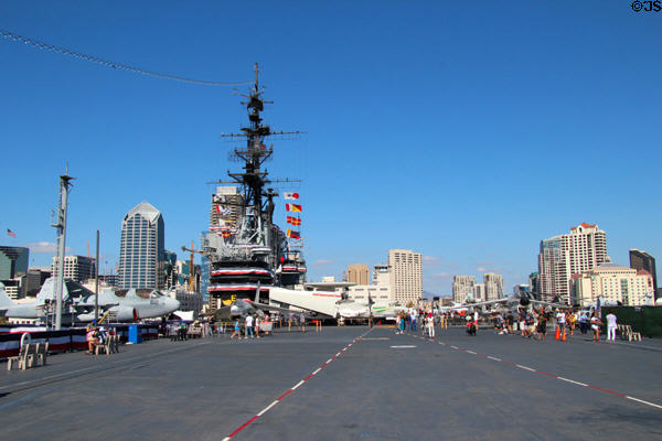 Deck of Midway aircraft carrier. San Diego, CA.