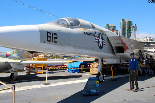 North American Aviation RA-5 Vigilante reconnaissance jet (1964) aboard Midway carrier museum. San Diego, CA.