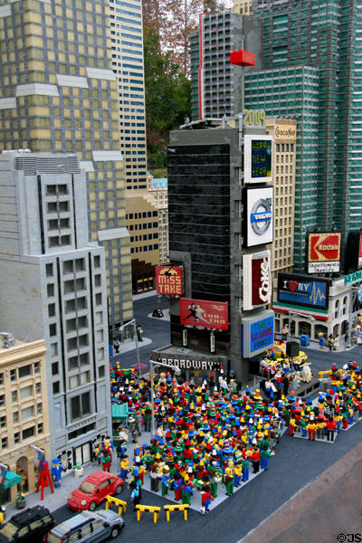 Lego Times Square of New York at Legoland California. Carlsbad, CA.