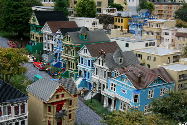 Lego Victorian homes at Legoland California. Carlsbad, CA.