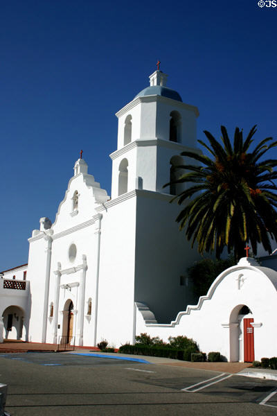 Mission San Luis Rey de Francia Church (1798). Oceanside, CA. On National Register.
