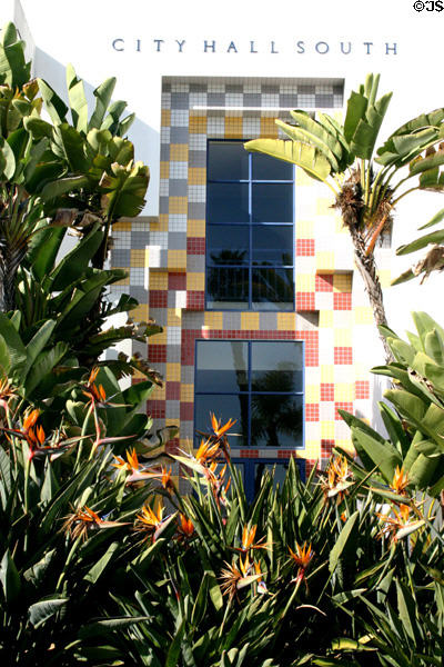 Plantings & tile work of City Hall. Oceanside, CA.