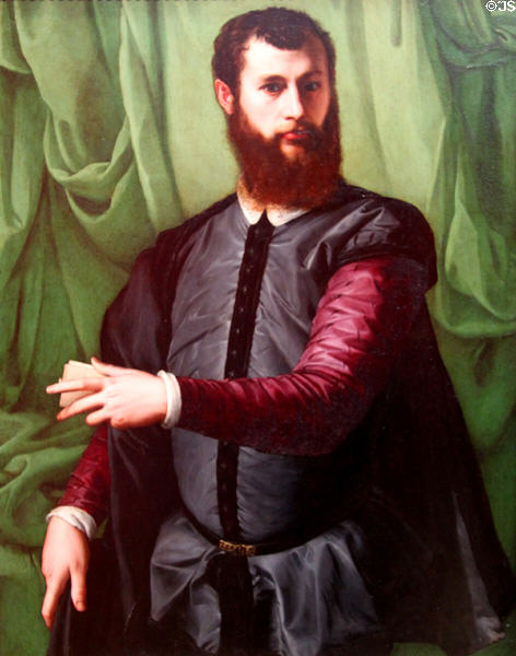 Portrait of a Man (c1544-8) by Francesco Salviati at J. Paul Getty Museum Center. Malibu, CA.