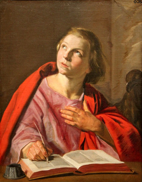 St John the Evangelist painting (1625-8) by Frans Hals at J. Paul Getty Museum Center. Malibu, CA.