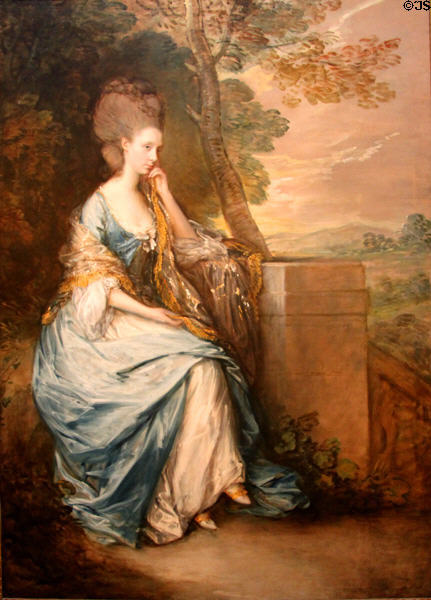 Portrait of Anne, Countess of Chesterfield (1777-8) by Thomas Gainsborough at J. Paul Getty Museum Center. Malibu, CA.