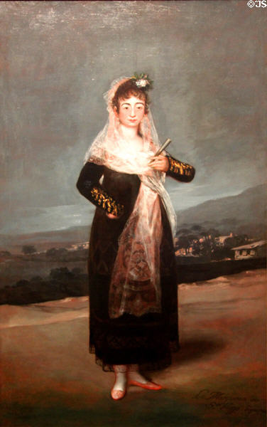Marquesa de Santiago painting (1804) by Francisco de Goya at J. Paul Getty Museum Center. Malibu, CA.