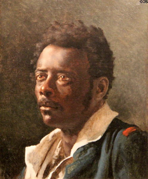 Portrait study (c1818-9) by Théodore Géricault at J. Paul Getty Museum Center. Malibu, CA.