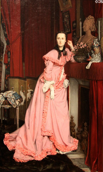 Portrait of Marquise de Miramon, née Thérèse Feuillant (1866) by James Tissot at J. Paul Getty Museum Center. Malibu, CA.