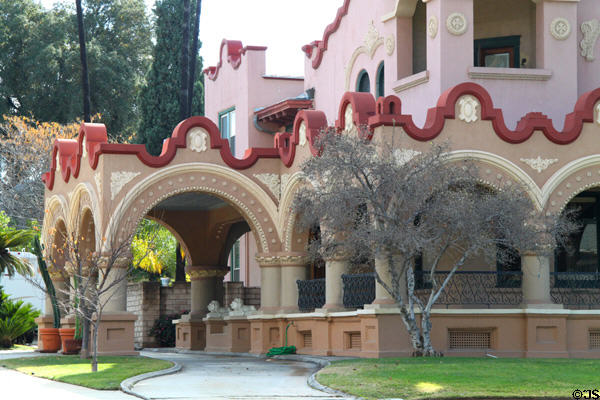 Porte cochere on Holt House (1903-5) (405 W Olive Ave.). Redlands, CA.