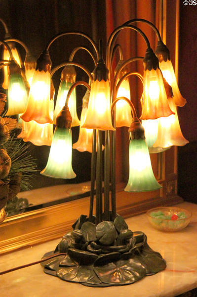 Tiffany Lily lamp (1902-17) at Kimberly Crest House. Redlands, CA.