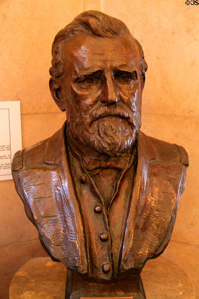 U.S. Grant bronze bust (1932) by Cartaino S. Paolo at Lincoln Shrine. Redlands, CA.