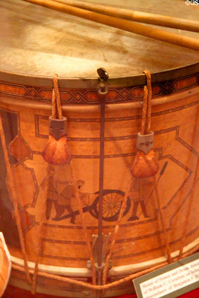 Grand Army of the Republic drum (1869) made in Chicago & used in Los Angeles by a veterans organization at Lincoln Shrine. Redlands, CA.