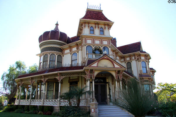 Morey Mansion (1890) (190 Terracina Blvd.). Redlands, CA. Style: Victorian. Architect: Jerome Seymour.