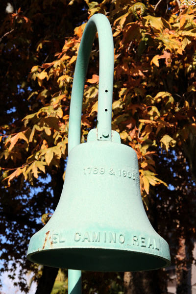 El Camino Real highway marker bell (1906) at San Bernardino County Museum. Redlands, CA.