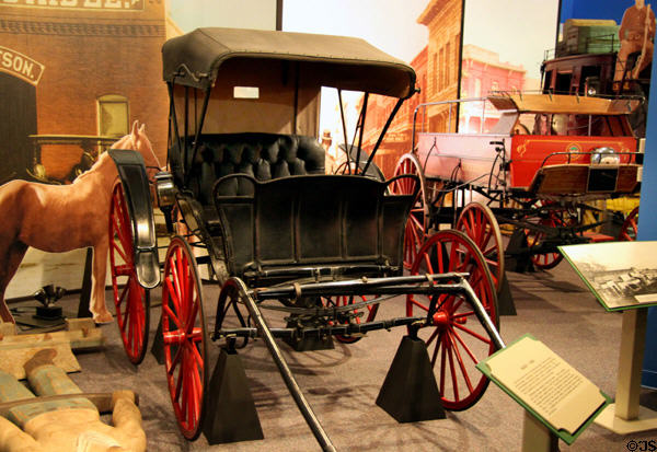 Horse-drawn buggy (1888) at San Bernardino County Museum. Redlands, CA.