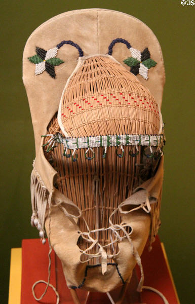 Paiute native cradleboard at San Bernardino County Museum. Redlands, CA.