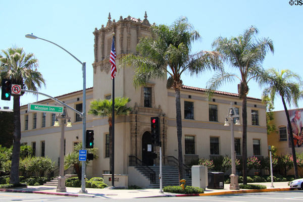 Old Riverside City Hall (1923) (3612 Mission Inn Ave.). Riverside, CA. Style: Spanish Colonial Revival.