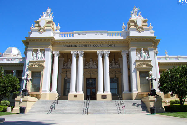 Riverside County Court House (1903) (4050 Main St.). Riverside, CA. Style: Beaux-Arts. Architect: Franklin P. Burnham.