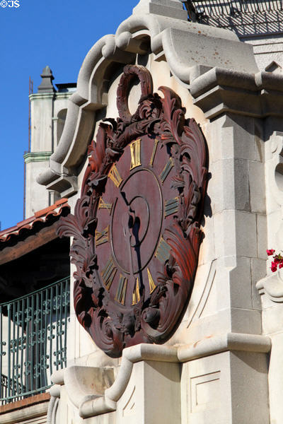 Clock tower at Mission Inn. Riverside, CA.