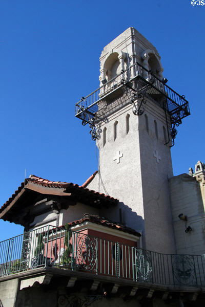 Tower of St. Francis Chapel at Mission Inn. Riverside, CA.