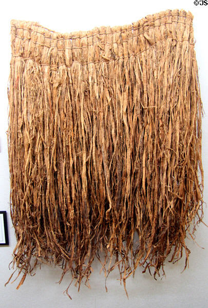 Kumeyaay bark skirt (pre 1911) at Riverside Museum. Riverside, CA.