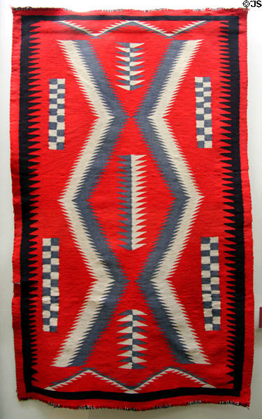 Navajo wearing blanket (1875-95) at Riverside Museum. Riverside, CA.