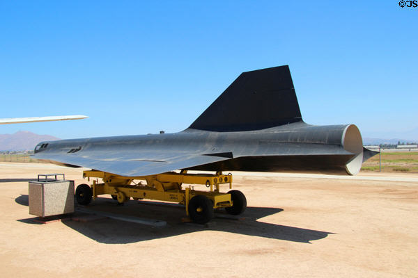 Lockheed D-21B reconnaissance drone (1966) derived from SR-71 at March Field Air Museum. Riverside, CA.