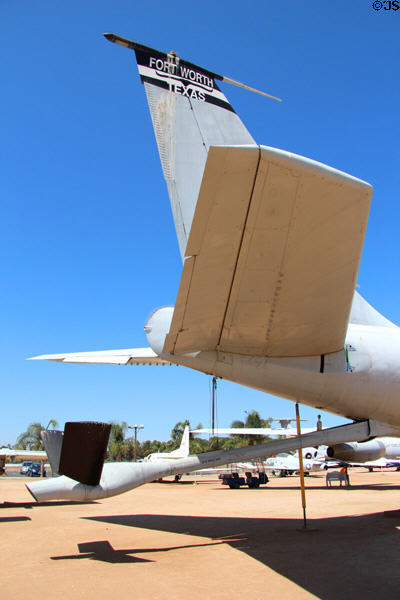 Refueling boom of Boeing KC-135A Stratotanker (1957) at March Field Air Museum. Riverside, CA.