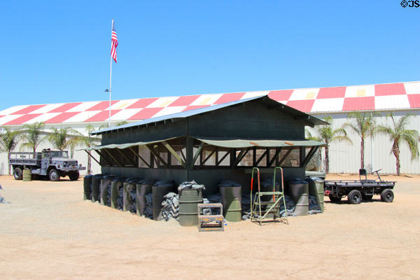 Vietnam-era replica Fire Base Romeo Charlie at March Field Air Museum. Riverside, CA.