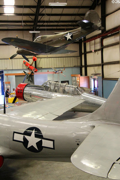Indoor display of aircraft at March Field Air Museum. Riverside, CA.
