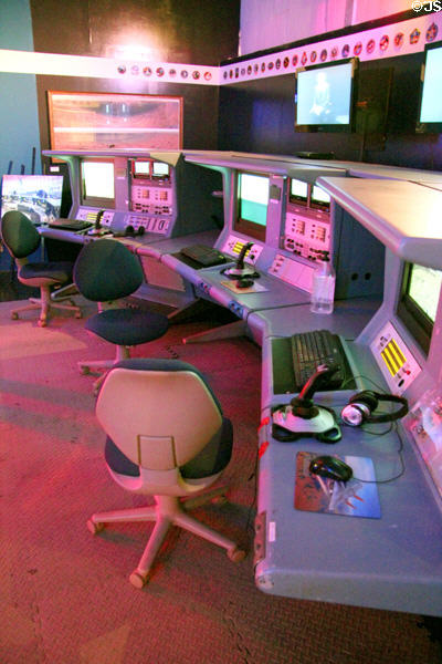 U.S. Space program control console at March Field Air Museum. Riverside, CA.