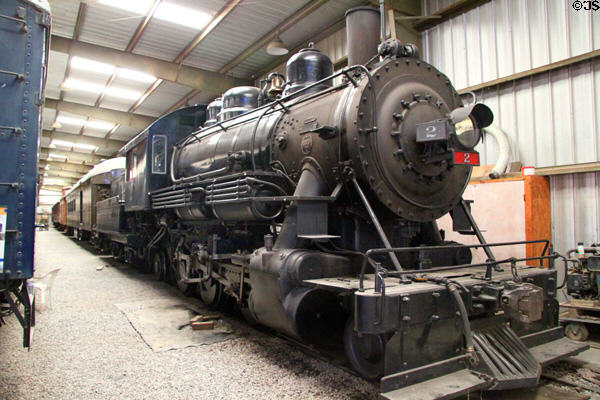 V.C. Ry. Co. steam locomotive #2 (1922) by Baldwin Locomotive Works of Philadelphia at Orange Empire Railway Museum. Perris, CA.