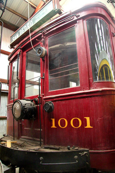 Pacific Electric Red Car 1001 (1913-1954) by Jewett Car Co. at Orange Empire Railway Museum. Perris, CA.